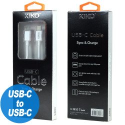 USB-C to USB-C (Type-C) 2.1A Heavy Duty Armor Cable 3FT (White)